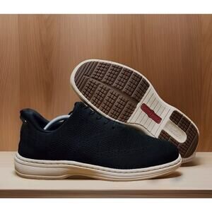 Orthofeet Rex Mens Size 11 Shoes Black Knit Lace Up Hands Free Casual Sneakers